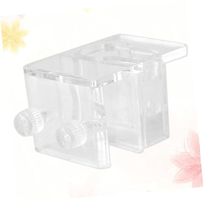 BESPORTBLE 3pcs Fish Tank Water Holder Clamp Aquarium Fixed Clip Acrylic Screw Adjustment 6x3.5x4cm