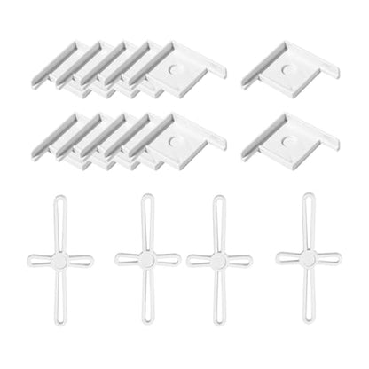 16 Pieces Fish Tank Base Aquarium Corner Protector Edge Strip Guard PP Material Anti-Collision Strips Suitable for Children Pet Tank Decoration, White