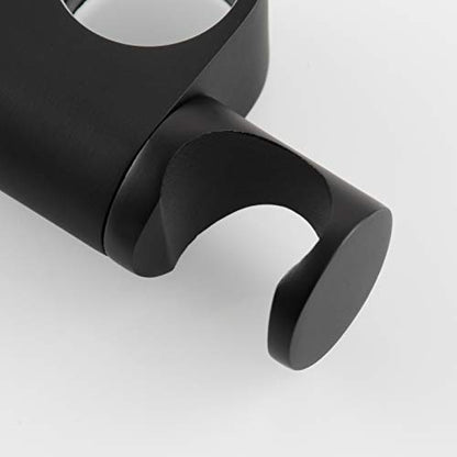 Hand Held Shower Head Holder Stainless Steel Height/Angle Adjustable 25 mm Shower Slide Bar Bracket Holder Black, ST35B - color: Black