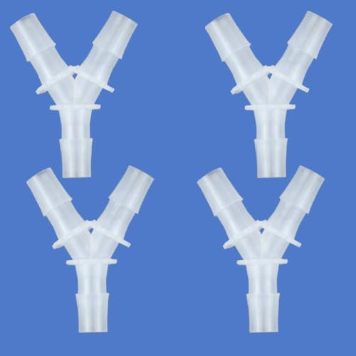 5/8" Hose Barb Fitting Equal Barbed Y Shaped 3 Way Plastic Joint Splicer Mender Adapter Union for Air Line Tubing Pipe (Pack of 4) - size: 5/8"