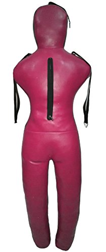 Bestzo MMA Jiu Jitsu Judo Punching Bag Grappling Dummy Purple/Pink Hands on Front Synthetic Leather- 48 inches-Unfilled