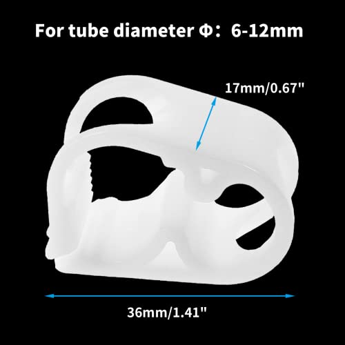 BokWin 5PCS Plastic Tubing Clamps Adjustable Tube Clamp, 1/4"-1/2" Tube OD Shut Off Hose Clamp Water Flow Control Tube Clip Pipe for Control Wine Beer Bottle and Infusion Bottle