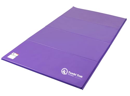Tumbl Trak Gymnastics Folding Tumbling Panel Mat - color: Purple, size: 4'x8'x2"
