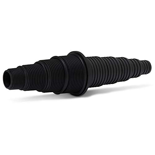 Universal Pond Tubing Pump Fitting, 30 Configurations, Works with Most Pumps, Fish Safe, Black, 2-Pack - size: 2 Pack