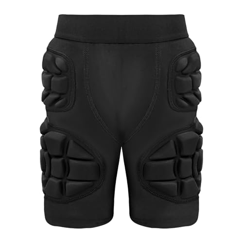 Youth Football Girdle with Hip & Thigh Pads, Kids Padded Compression Shorts w/ Cup Pocket - size: Medium