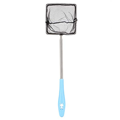 Aquarium Fine Mesh Net Less Steel Aquarium Extendable Fish Shrimp Net with Long HandleRound Professional Accessories for Use