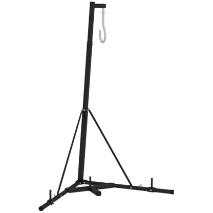 Heavy Duty Steel Punching Bag Stand with Adjustable Height and Foldable Design for Home Gym Use