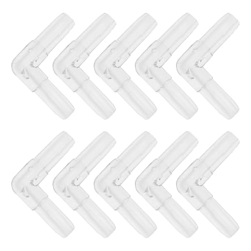 Plastic Hose Barb Fittings, 3/16" L Shaped 2 Way Barb Fitting Plastic Clear, 10 Pcs Elbow L - style: Elbow L