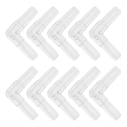 Plastic Hose Barb Fittings, 3/16" L Shaped 2 Way Barb Fitting Plastic Clear, 10 Pcs Elbow L - style: Elbow L