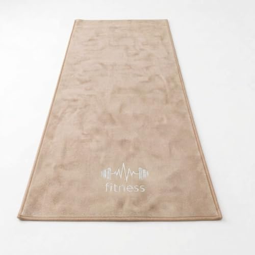 Microfiber Gym Bench Towel with Fitted Corner Hood, Camel - color: Camel