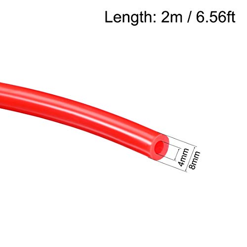 uxcell Silicone Tubing 5/32"(4mm) ID X 5/16"(8mm) OD 6.6ft(2m) Silicone Rubber Tube Air Hose Water Pipe for Pump Transfer Red - color: Red, size: 5/32" x 5/16"-6.6ft