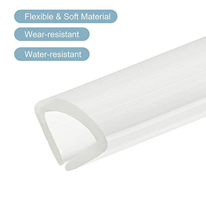 uxcell U Channel Edge Trim, 8.2ft Length Soft Rubber Guard Seal Strip Edge Protector Fit for 19-20mm Edge, (19/32" W x 63/64" H) Clear - size: 19/32"x 63/64"x 8.2ft