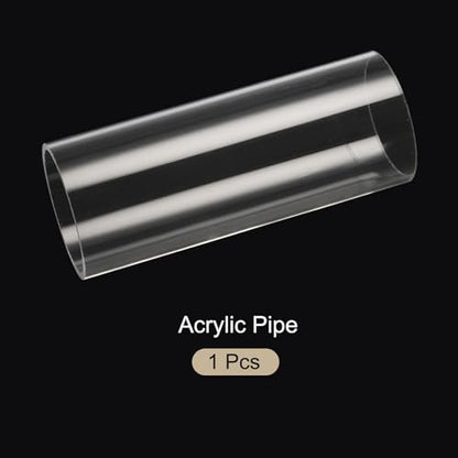 6" Clear Plastic Rigid Pipe 54mm ID x 60mm OD (2 1/8" ID x 2.375" OD) Acrylic Round Tubing, [for Plumbing, Hydraulics, Aquarium] - size: 2 1/8" x 2.375"