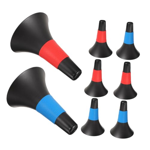 Happyyami 8pcs Agility Cones for Soccer Basketball Football Training Horn-Shaped PE Markers for Speed Drills and Sports Practice Easy Setup Cones for Outdoor Indoor Use