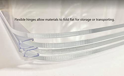 DistinctAndUnique Clear PVC Piano Style Living Hinge for 3/16" (4.5mm), 24 Inch, 4 Pack – No Screws or Glue Clear Plastic Hinges for Plexiglass, Acrylic, Glass Panels, Aquarium Lid Hinge, and DIY Use