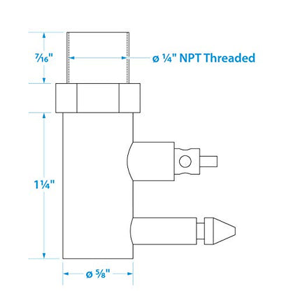 Seachoice Fuel Connector Tank Fitting for Yamaha/ Mercury, Male, 1/4 In. NPT