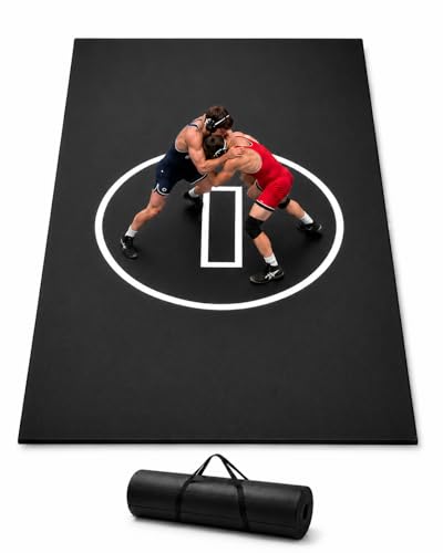 Professional Flexi-Roll Wrestling Mat – High-Density Shock Absorption for BJJ, Judo, MMA & Jiu Jitsu – Portable 1.2-Inch Thick Home Gym Training Flooring for Martial Arts & Yoga - size: NEW-6.6' X 10'