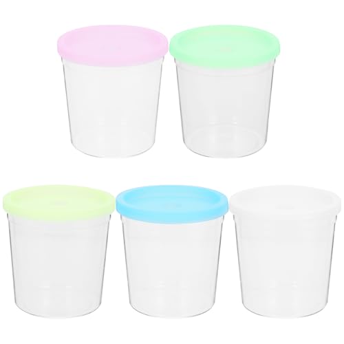 LALAFINA 12pcs Plastic Betta Fish Cups with Lids, Jellyfish Cup Hatching Container Versatile Flower Arrangement Fish Farming Bowl, Random Color