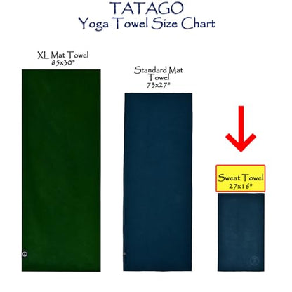 Hot Yoga Sweat Towel & Hand Towel - Soft & Absorbent, Quick Drying Microfiber, Non Slip for XL Yoga Mat or Gym, Travel Towel 2-Pack - color: Oceanic