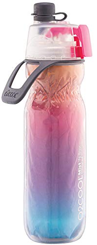 O2COOL Mist N Sip 20 oz Misting Sports Water Bottle 2-Pack Ombre