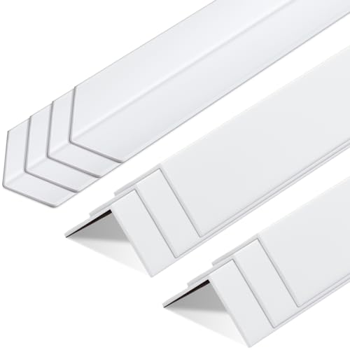 10 Pcs 2-3/8 x 48 Inches Wall Corner Protector Guards, Vinyl Corner Trim Molding, Avoid Scratching Scuffs, Ease Install and Cleaning for Door Countertop Furniture Cabinet Protection, White - color: White, size: 2-3/8 x 48 Inches