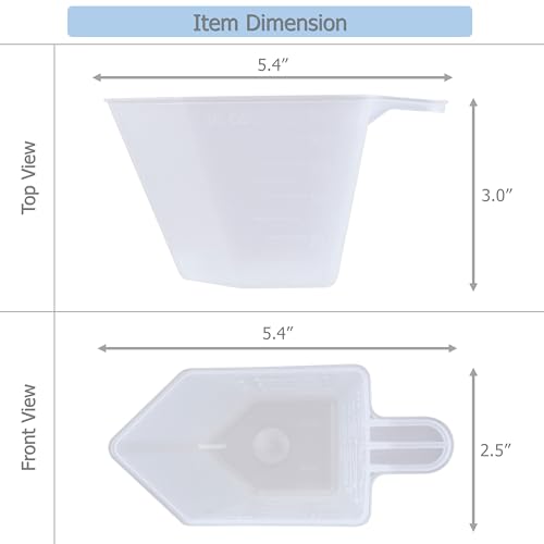 EIKS 6 Pack Measuring Cups with 250ml Capacity for Measuring Rice Bean Dry and Liquid Ingredient Laundry Detergent in Cooking Bakeware DIY Craft Painting Task