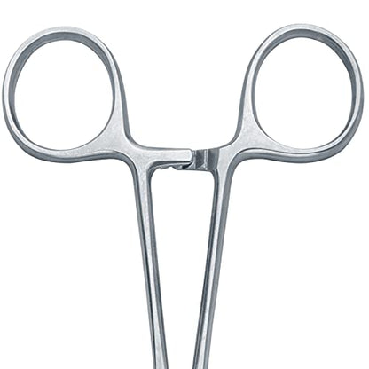 SurgicalOnline 2-Piece Curved & Straight 10" Hemostat Set - Stainless Steel Locking Tweezer Clamps - Ideal Hemostats for Nurses, Fishing Forceps, Crafts and Hobby - size: 10"
