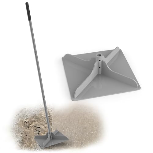 10"×10" Steel Hand Tamper, 48" Adjustable Handle Manual Soil Compactor & Dirt Tamper Tool for Landscaping, Yard, Gravel, Asphalt, Driveway, Garden, Ground Leveling