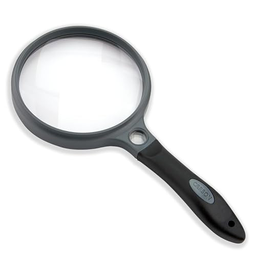 Carson® SureGrip 2x Acrylic Soft-Grip Magnifier with 11.5x Spot Lens (SG-12)