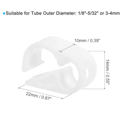 uxcell Plastic Tubing Clamps, 10pcs 1/8"-5/32" Tube OD Adjustable Tube Clamp Laboratory Pinch Valve Flow Control Hose Clamp