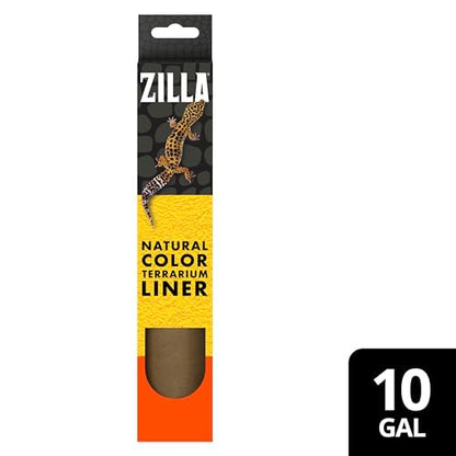 Zilla Reptile Terrarium Bedding Substrate Floor Liner, Brown, 10G, 9.75" x 19.75"