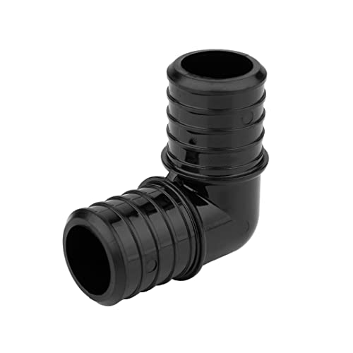 5-Pack EFIELD Poly PPSU Barb Crimp Fitting 1-inch X 1-inch 90 Degree Elbow For Pex Tubing Connection, ASTM F2159,(PPSU1807006-5PCS) - size: Without Tab (Pack of 5), style: 1"X 1"