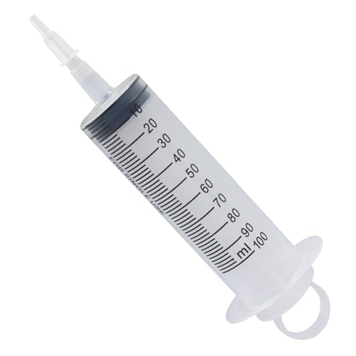 100ml Syringes Without Needle, 4 Pack Plastic Syringe with Cap for Pet Feeding, Scientific Labs, Glue, Oil & Precise Liquid Measurement - size: 100ml