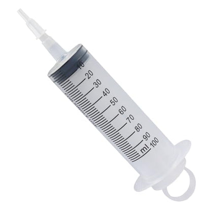 100ml Syringes Without Needle, 4 Pack Plastic Syringe with Cap for Pet Feeding, Scientific Labs, Glue, Oil & Precise Liquid Measurement - size: 100ml
