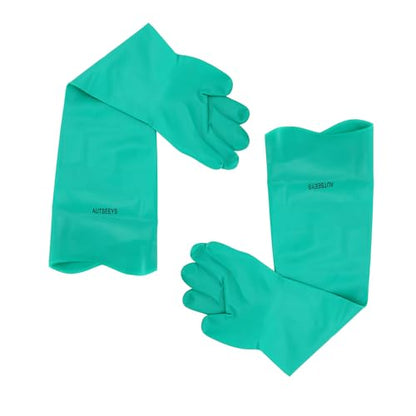 Aquarium Gloves for Fish Tank Maintenance,Shoulder Length Waterproof Long Rubber Hands Protector for Fish Aquarium Water Change Cleaner Dog Cat Bath and Kitchen,Large