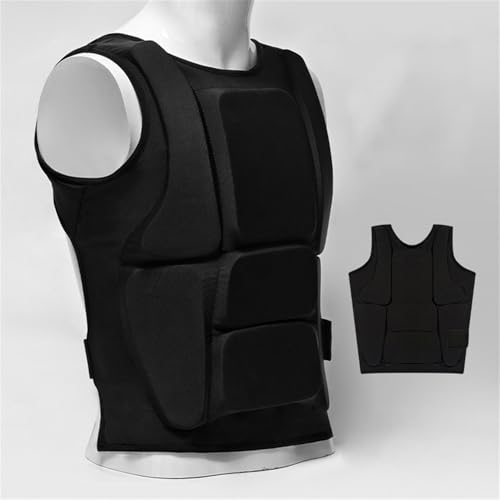 Karate Sparring Vest Taekwondo Chest Protector Black White - color: Black, size: X-Large