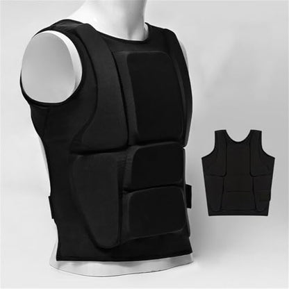 Karate Sparring Vest Taekwondo Chest Protector Black White - color: Black, size: Medium