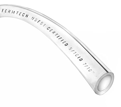 Fermtech Food Grade Vinyl Tubing - 10 feet 5/16 ID - 7/16 OD, Clear - size: 10 Feet