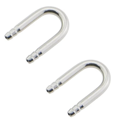 2PCS Stainless Steel Aquarium U Tube Fish Aquarium Air Pump Oxygen System U Tube Connector Aquarium Accessories Suitable for 0.15in/4mm Air Hose
