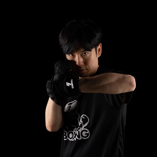 Boxing Hand Wraps Inner Gloves Men Women, Quick 45cm Long Wrist Straps, Elasticated Padded Fist Under Mitts Protection, Muay Thai MMA Kickboxing