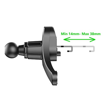 2 Pack Air Vent Clips Universal Car Mount 0.67in 17mm Joint Ball Head Base Stander Grip Holder Air Outlet Hook Lock Replacement for GPS Bracket Phone Wireless Charger Clamp