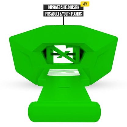 Nxtrnd Two Pro Football Mouth Guard, Permanent Strap, Fits Adult & Youth (Green) - color: Green Pro