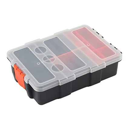 Tools Organizer Box, Two layer Plastic Heavy duty Components Storage Box Case Organizer Small Parts Tool Box