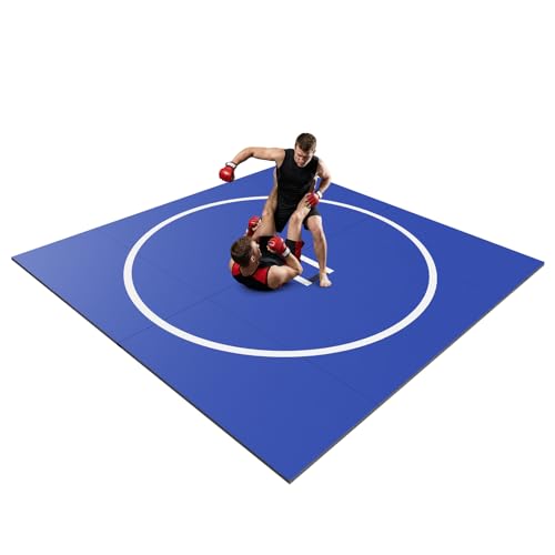 Generic X Jiu Jitsu Wrestle Mats Wear Resist Roll Out Wrestling Mat Anti-Slip Multi-Functional Training Blankets for Grappling Martial Art Boxing Judo