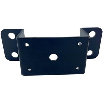 4 PCS Fit 2''x4'' Heavy Duty Trailer Stake Pocket Brackets, for Wood Lumber Uprights or Steel Stake Posts Holes for Mounting Flat Beds and Trucks, Black