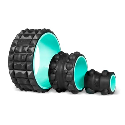 Chirp Wheel XR Acupressure Back Roller Set, 3-Pack, Mint | Acupressure Back Roller Set, Textured Foam Roller for Trigger Points, Deep Tissue Massage, 4/6/10 in - size: 3-Pack (10, 6, 4 Inch) Mint