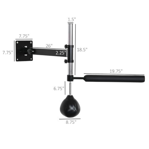 Soozier Speed Bag Boxing Punching Bag Lightweight Wall Mount 9" H x 7" Dia.