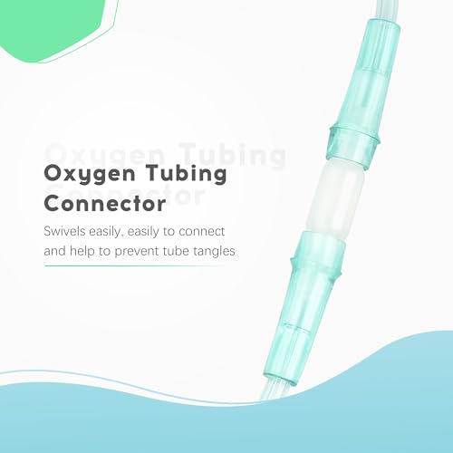 Oxygen Tubing Swivel Connectors – 10-Pack Leak-Proof 360-Degree Rotatable Oxygen Tube Connectors, Oxygen Connector Avoid Tangles