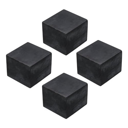 uxcell 4pcs Rubber Anti-Vibration Pads Hard Pad, 50mm Square Vibration Isolation Mats, 40mm Thickness Non-Slip Rubber Blocks, Anti-Skid Anti Noise for HVAC, Compressor, Air Conditioner