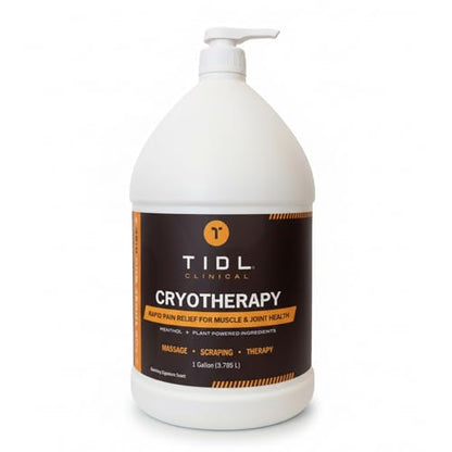 TIDL Clinical Cryotherapy Cream, Menthol Camphor Arnica, 1 Gallon | Instant Cooling Anti-Inflammatory Pain Relief Cream, For Clinic & Healthcare Professional Use, Full Body Recovery - style: 128 Ounce